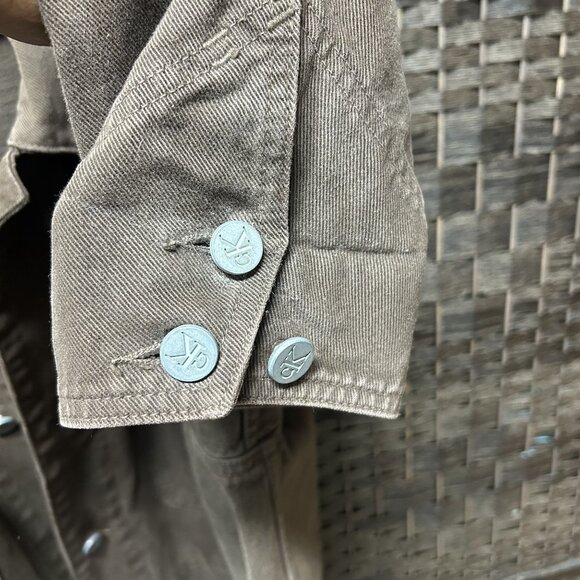 Calvin Klein Vintage Mens Denim chocolate Brown Jacket Size XL - Picture 8 of 9